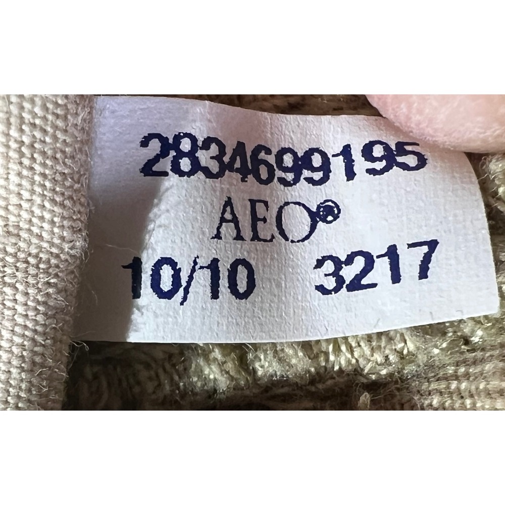 American Eagle Outfitters Mens Khaki Cargo Pants Relaxed Fit Distressed Sz 34x31 - Picture 4 of 10